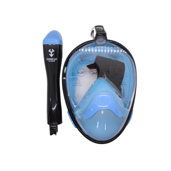 Mascara para buceo con snorkel  - Talla S y L - Azul y Negro - Image 2